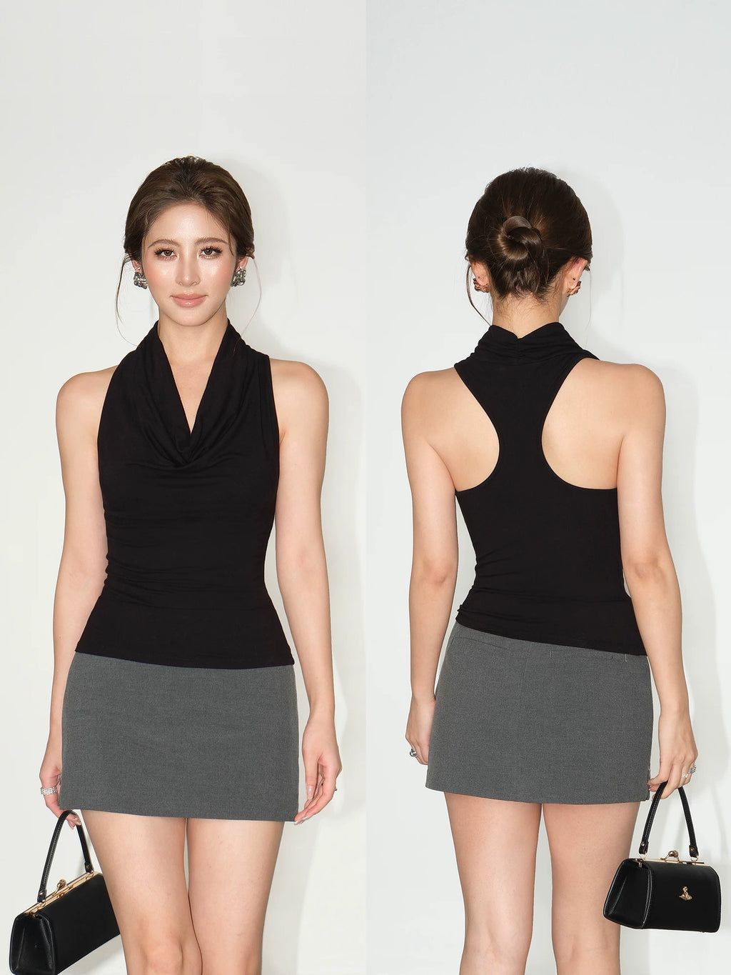 NEVA HU Temperament Swinging Neck Vest