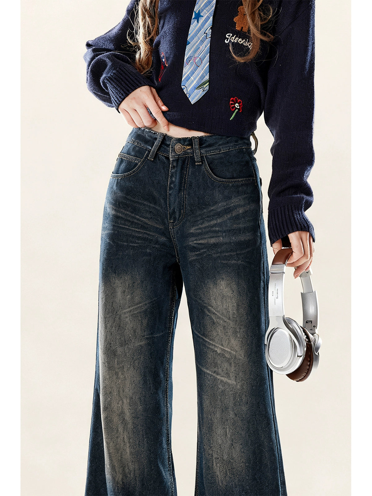 ZRSEE Vintage High Waist Jeans