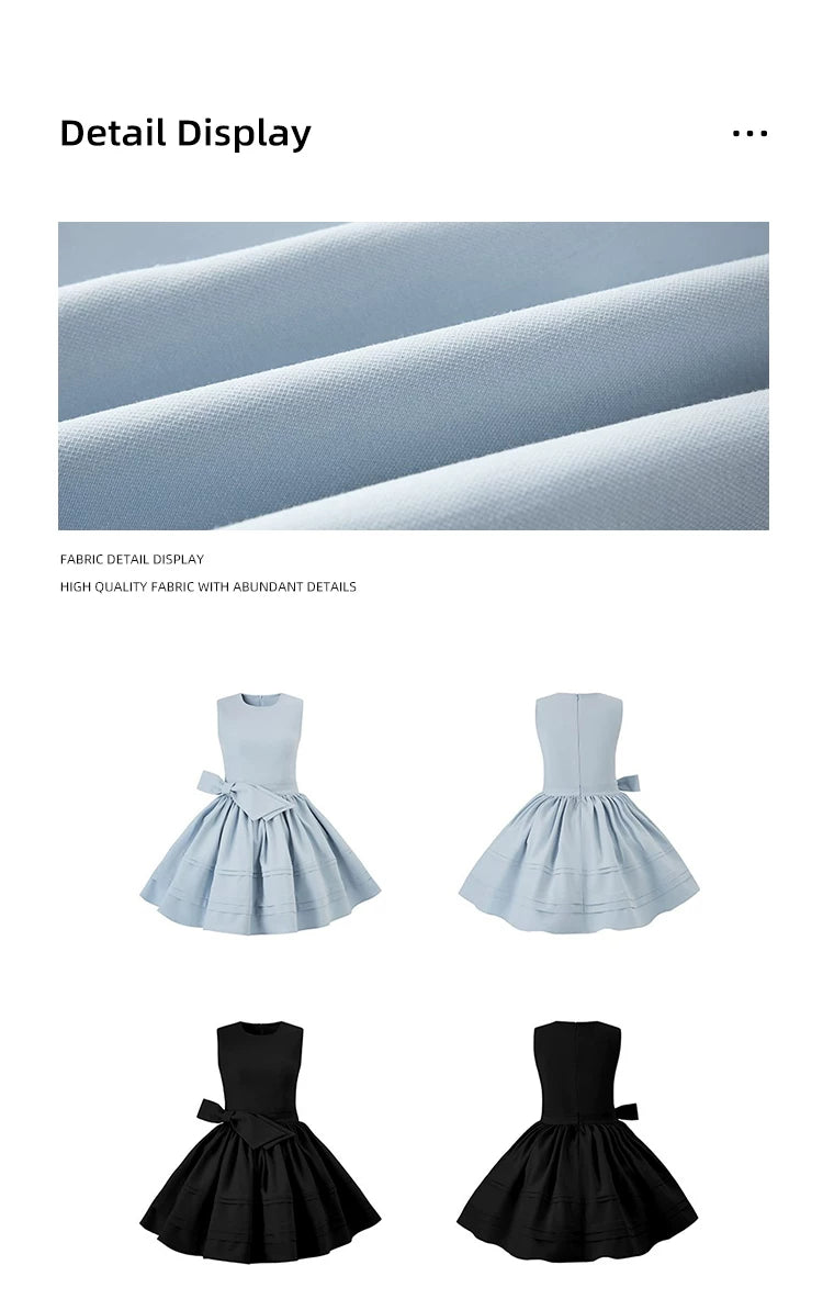 Avenement Bow Sleeveless Dress