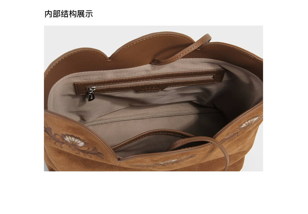 LOSEA Genuine Leather Matte Cowhide Shoulder Bag