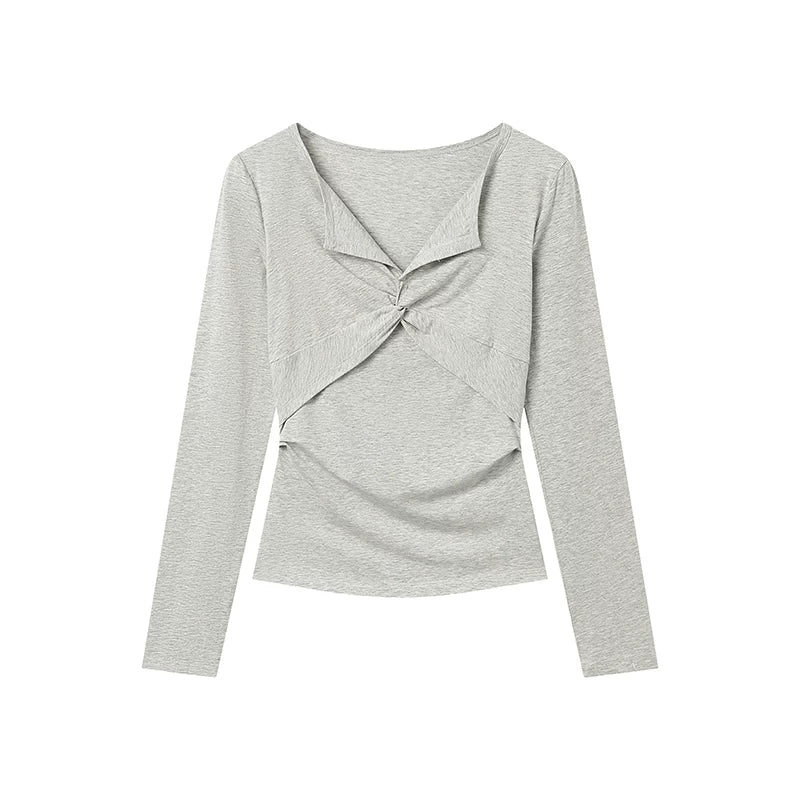CryingCenter V-Neck Casual Slim Sleeve