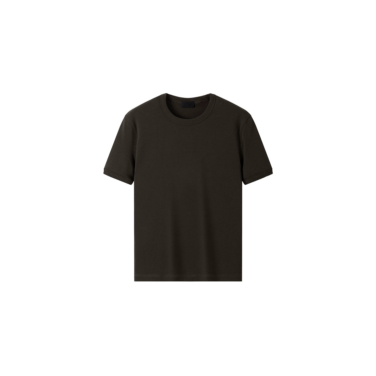 PLUS NO LOGO Elastic Sleeve Crew Neck Closed Sleeve Tee