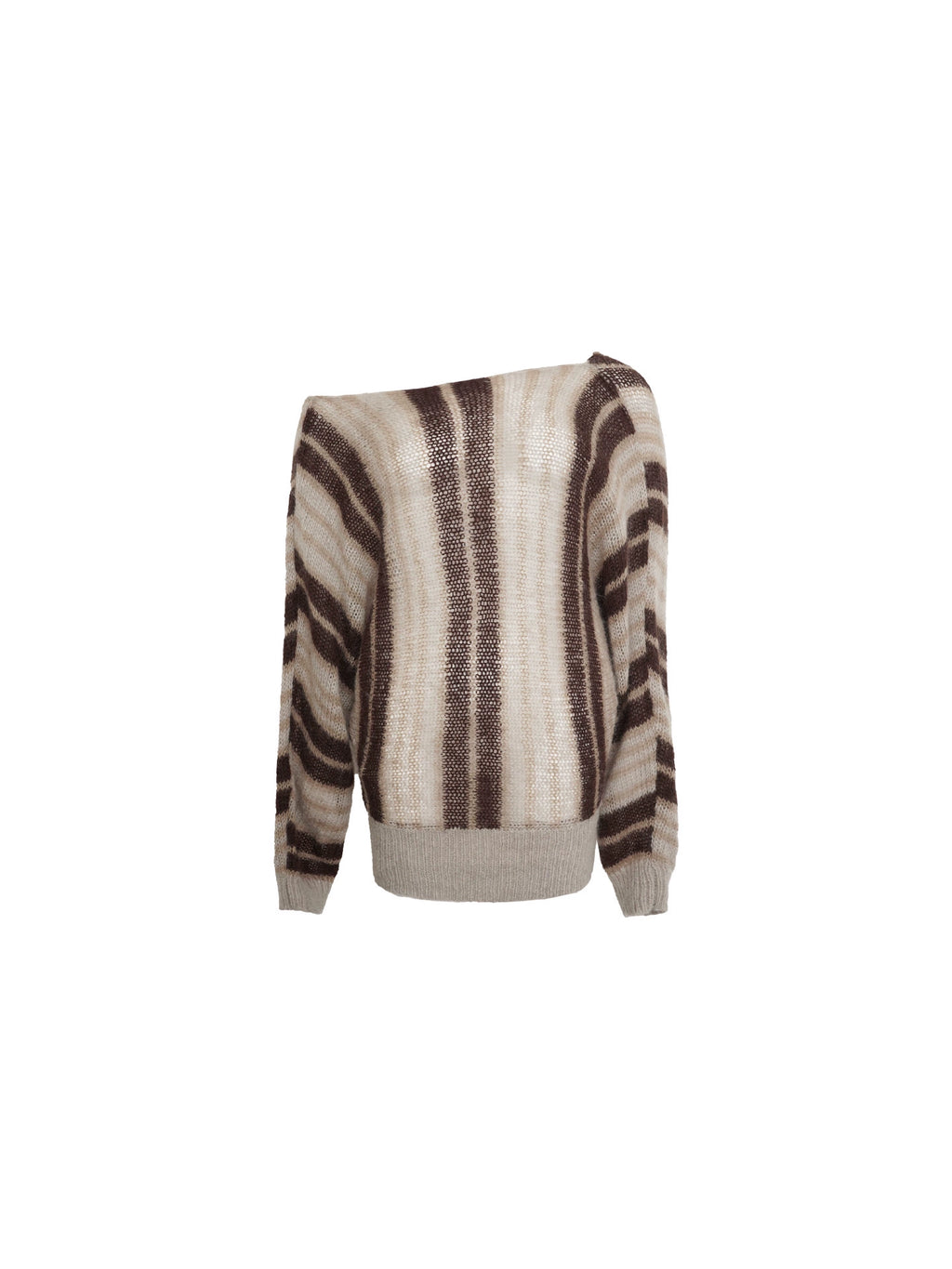 KELIFAN Vintage Lazy Shoulder Loose Knitted Sweater