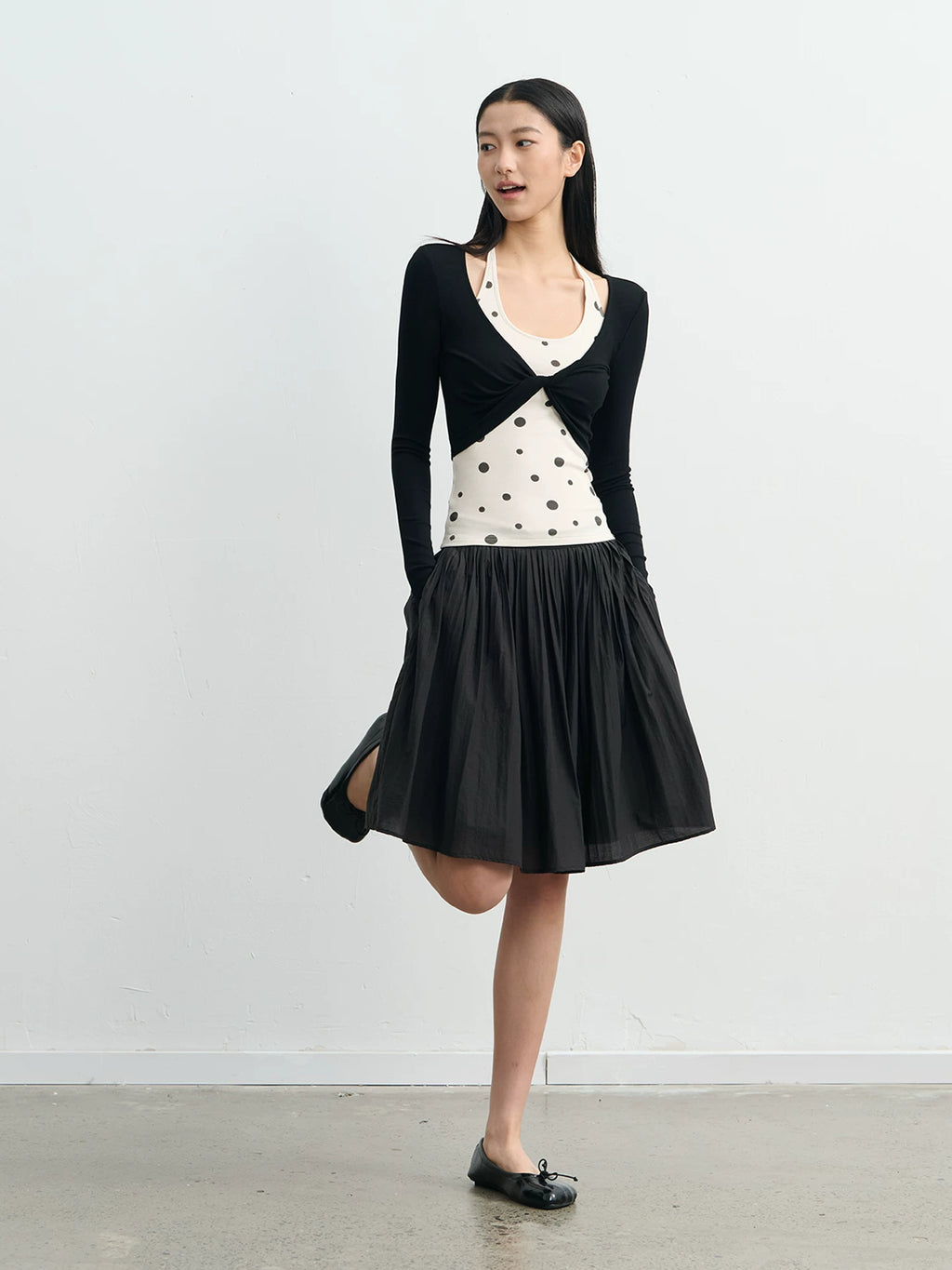 LINY LIBERTY Organ Pleated Skirt