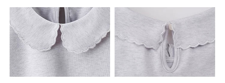 VOOE Fungus Lace Simple Casual Tee