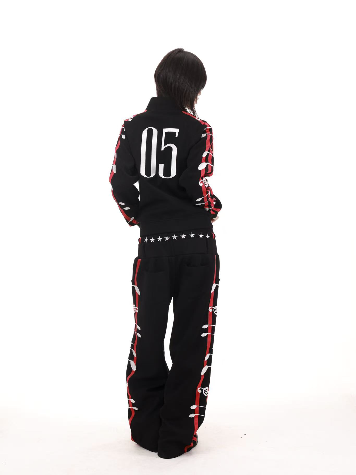 DETW Three-dimensional Embroidery Casual Suit