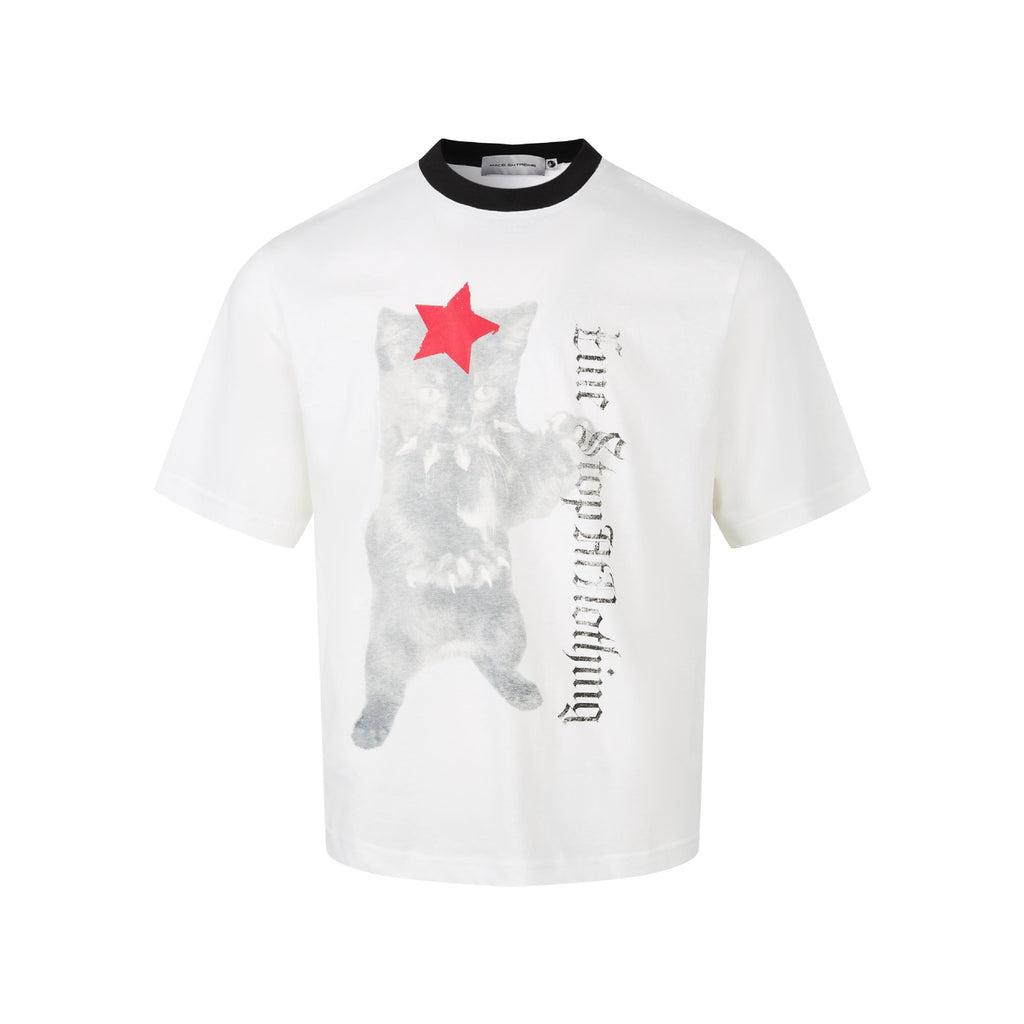 MADEEXTREME Vintage Street Print Kitten Doing Old Tee