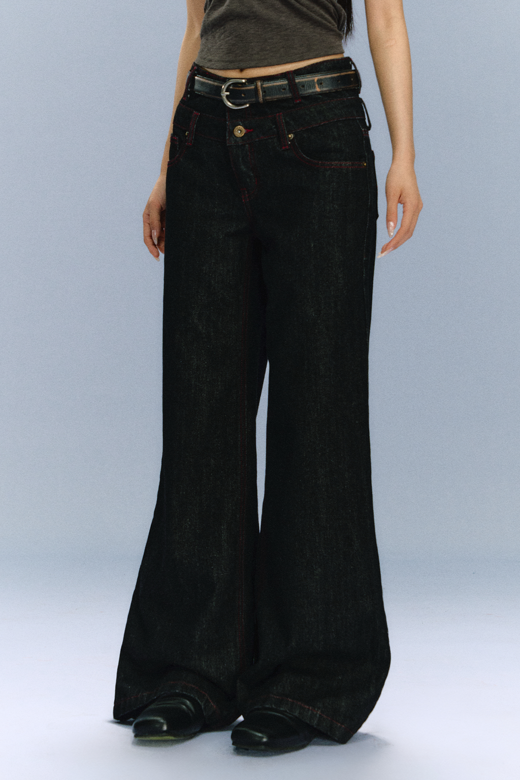 Ariseism Baggy Wide-leg Jeans