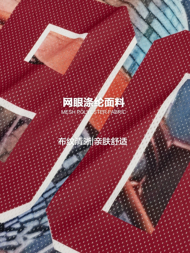 CoosRetro Vintage Street Print V-Neck Jersey Tee