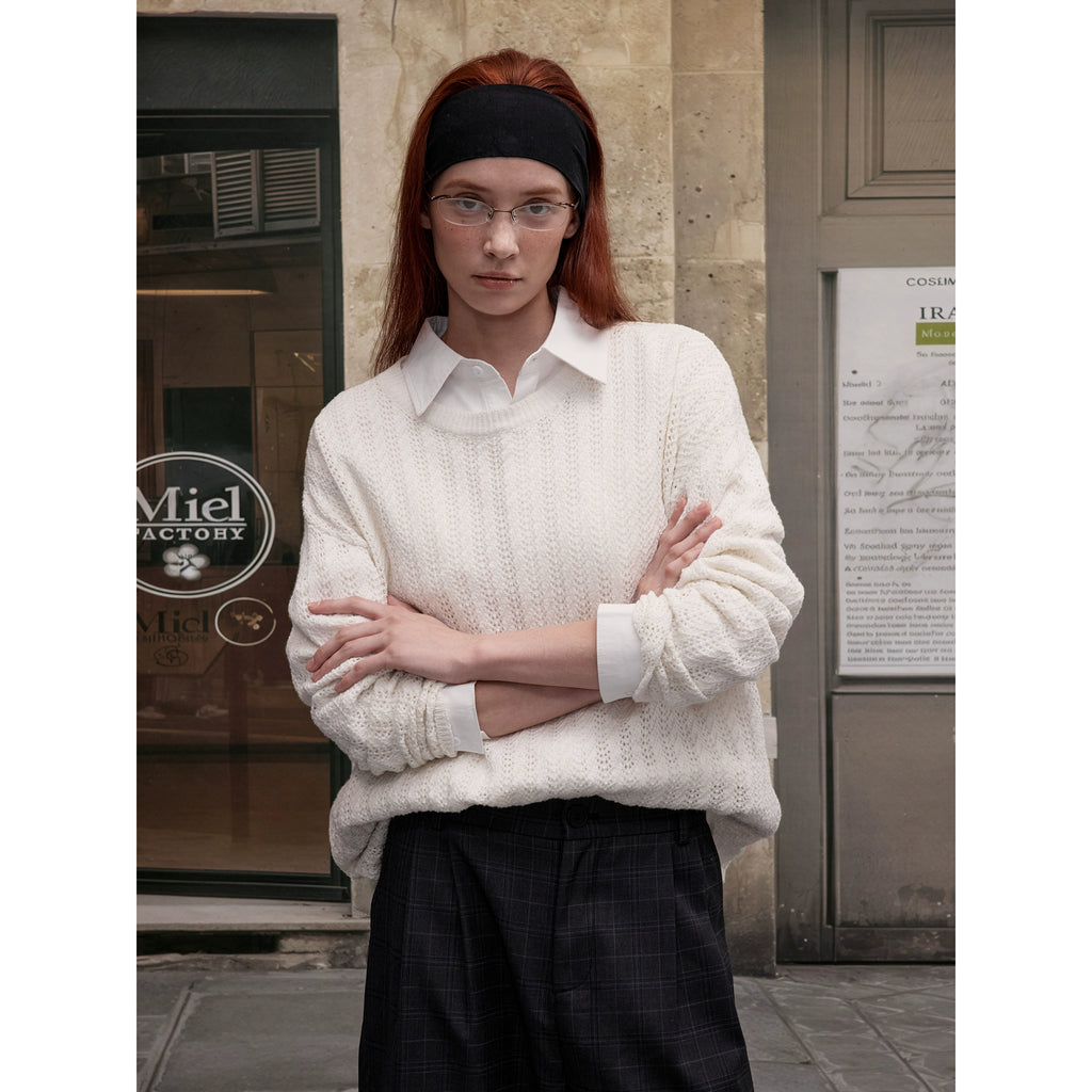 MADWITCH Hollow-out Knitted Sweater