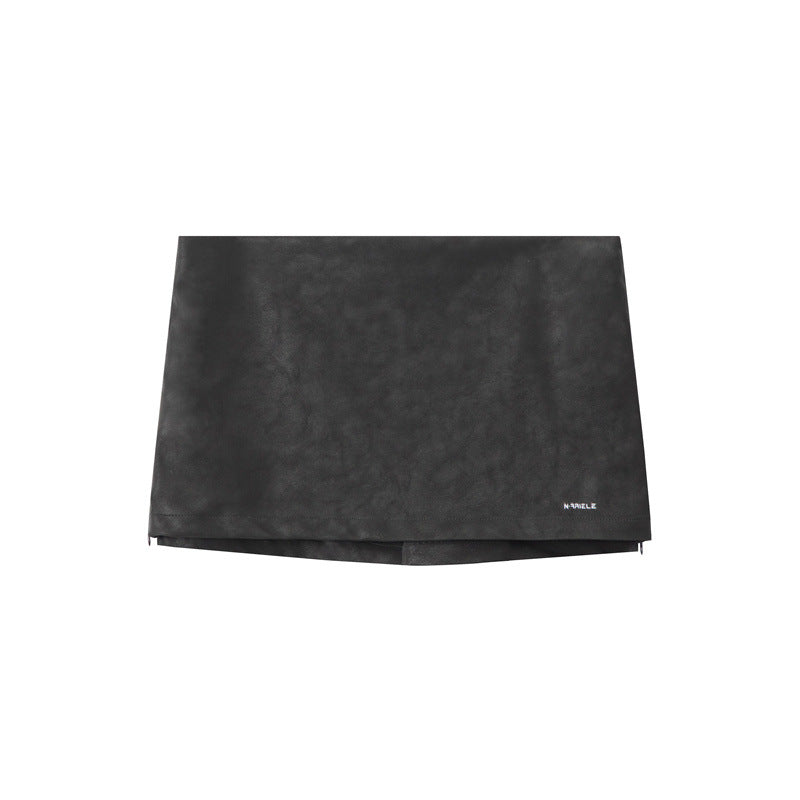 Nariele Split-ended Short Skirt Casual Hip Skirt