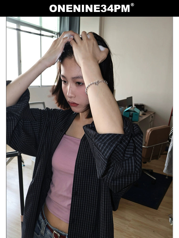 ONENINE34PM Slack Plaid Shirt