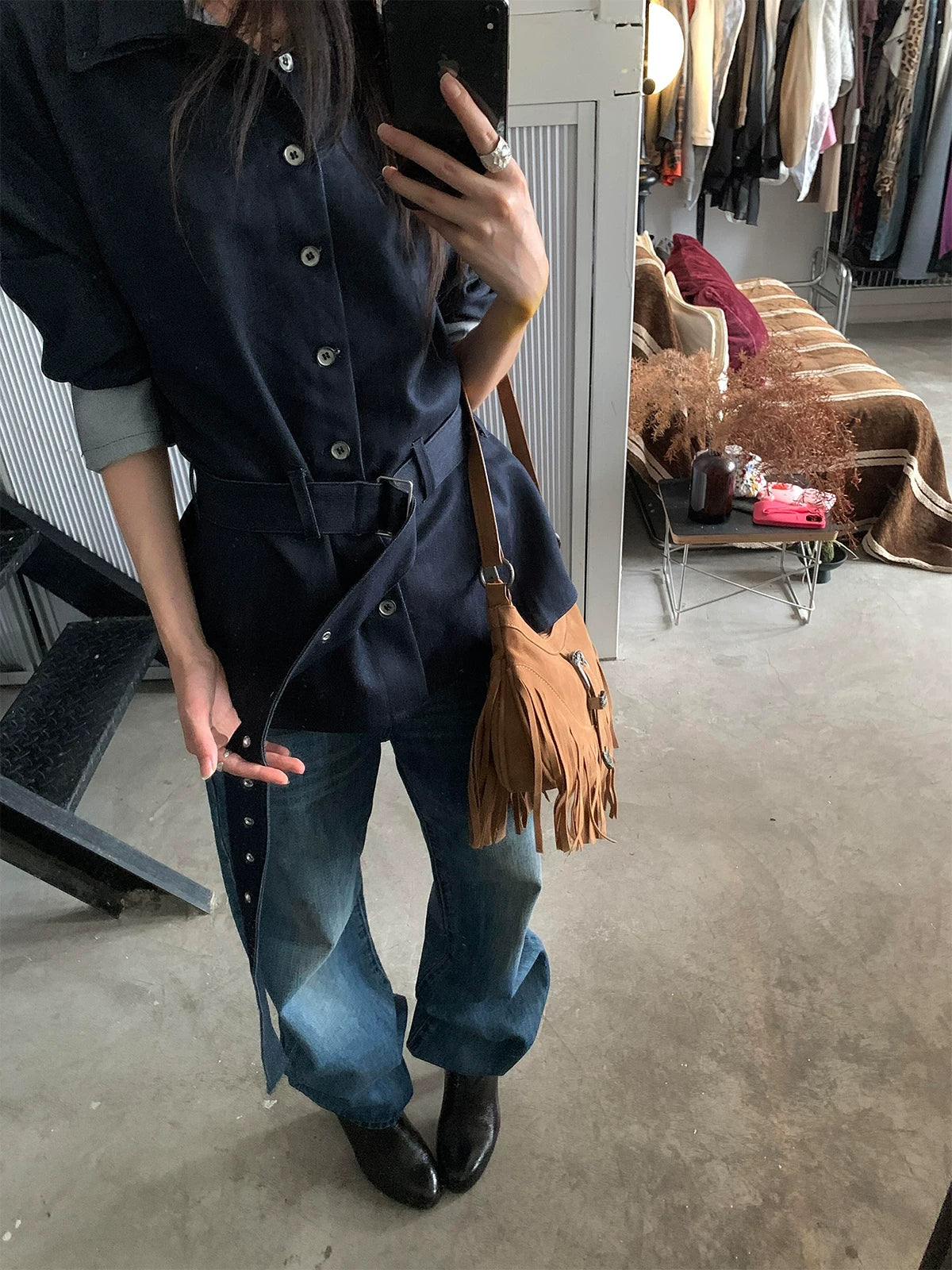 Slight Vogue Versatile Waist Shirt Jacket