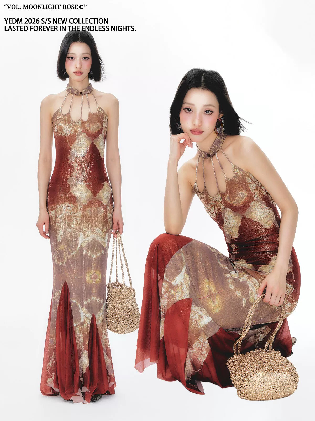 YEDM Retro Strap-up Cheongsam Dress