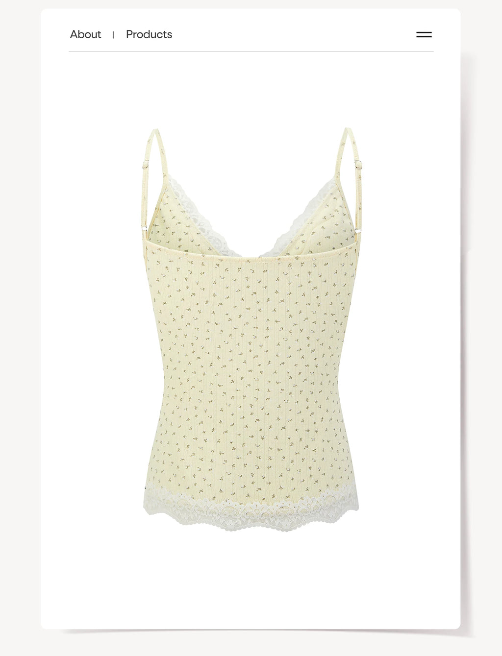 Cantonstory V-neck Lace Sling Vest