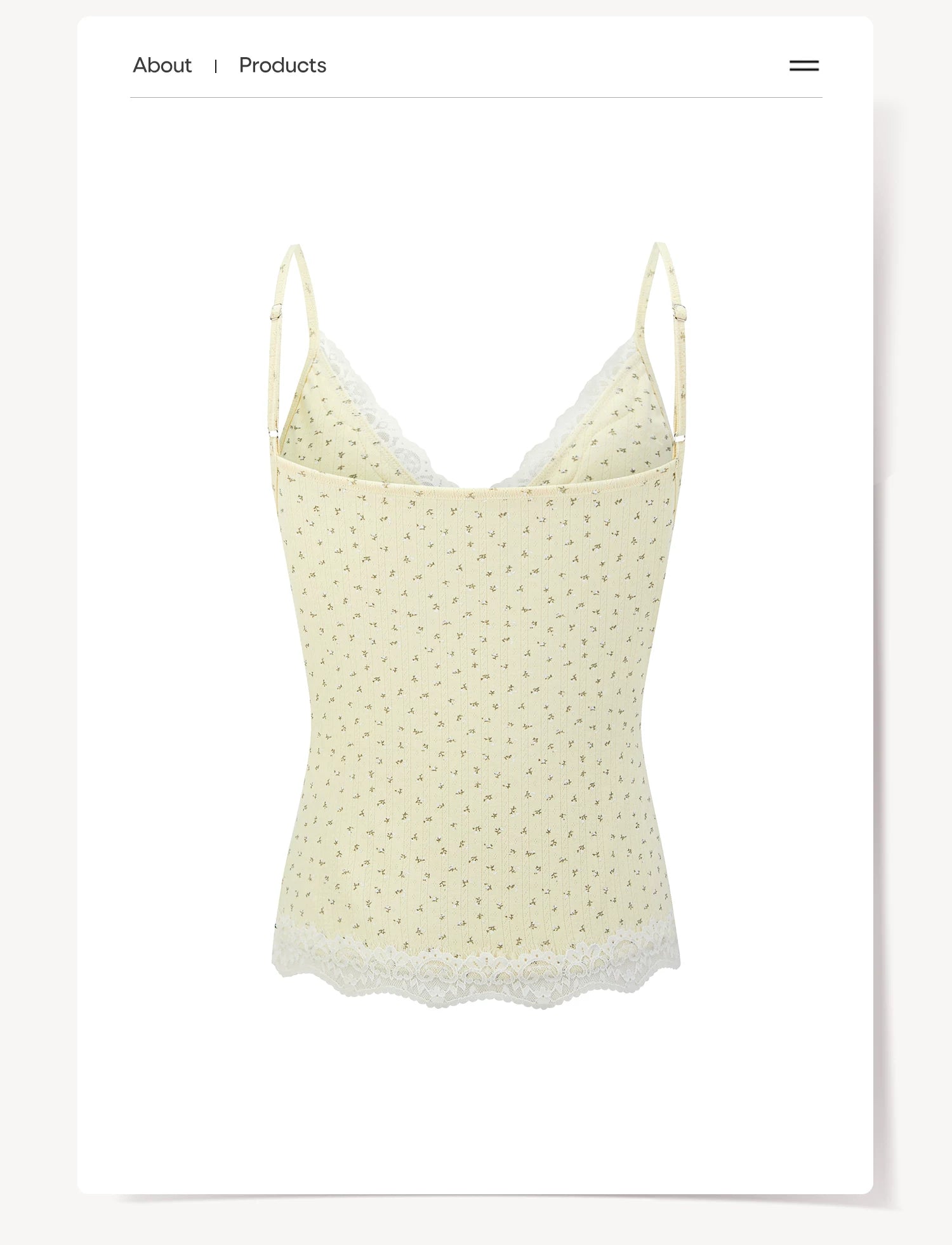 Cantonstory V-neck Lace Sling Vest