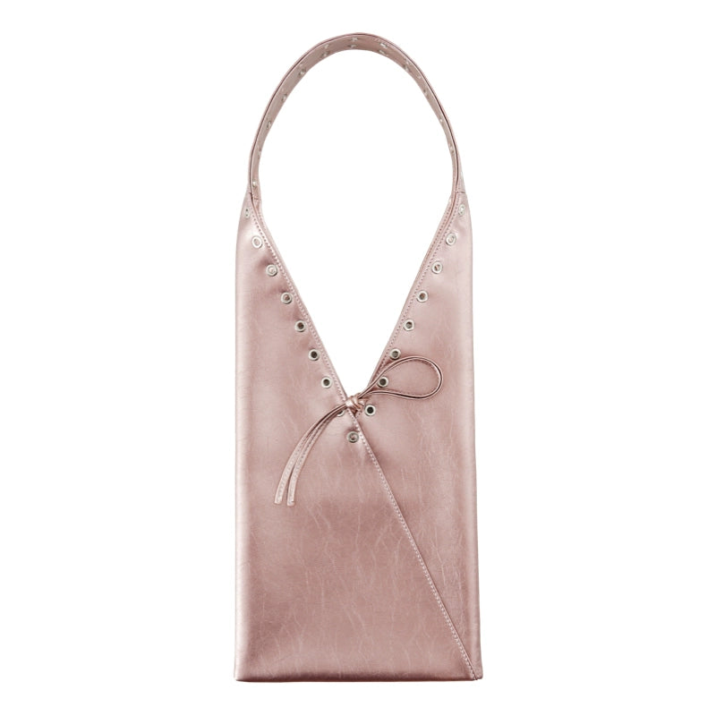 DirtySix Cow Split Leather trotro triangle vaporwave punk bag