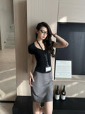 LLROGE V-neck Slim and Thin Tee