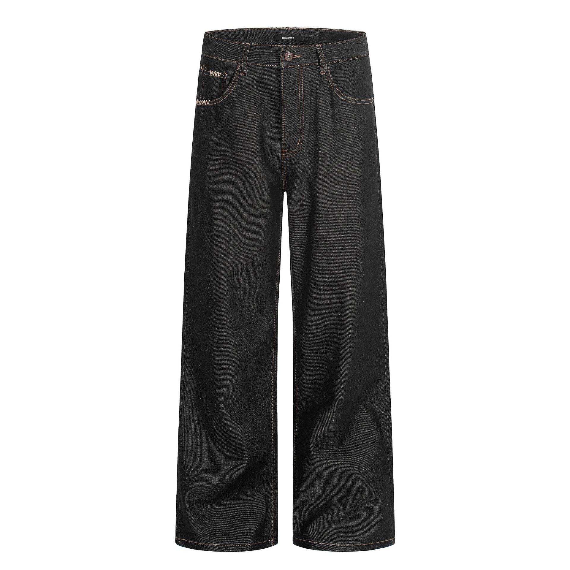11KN black straight jeans pants