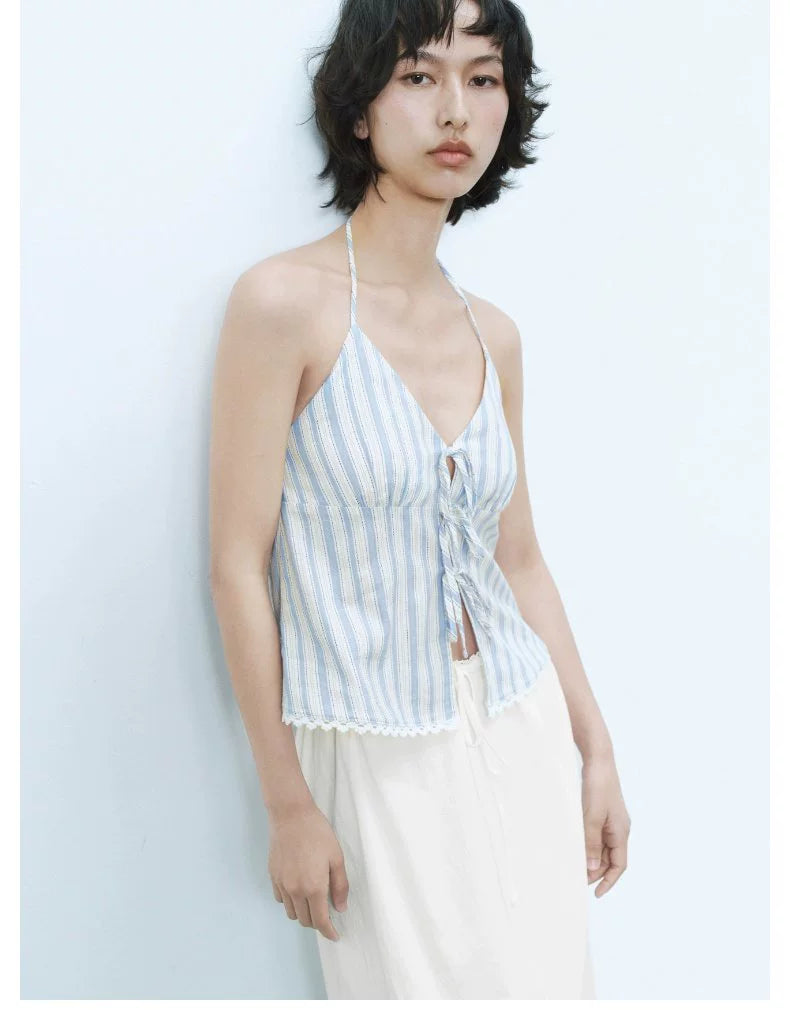 URBAN REVIVO Wave Striped Neck Sling