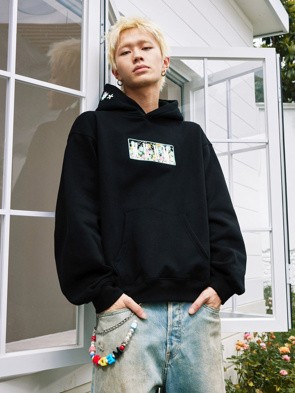 MEDM Simple Embroidered Casual Hooded Sweater
