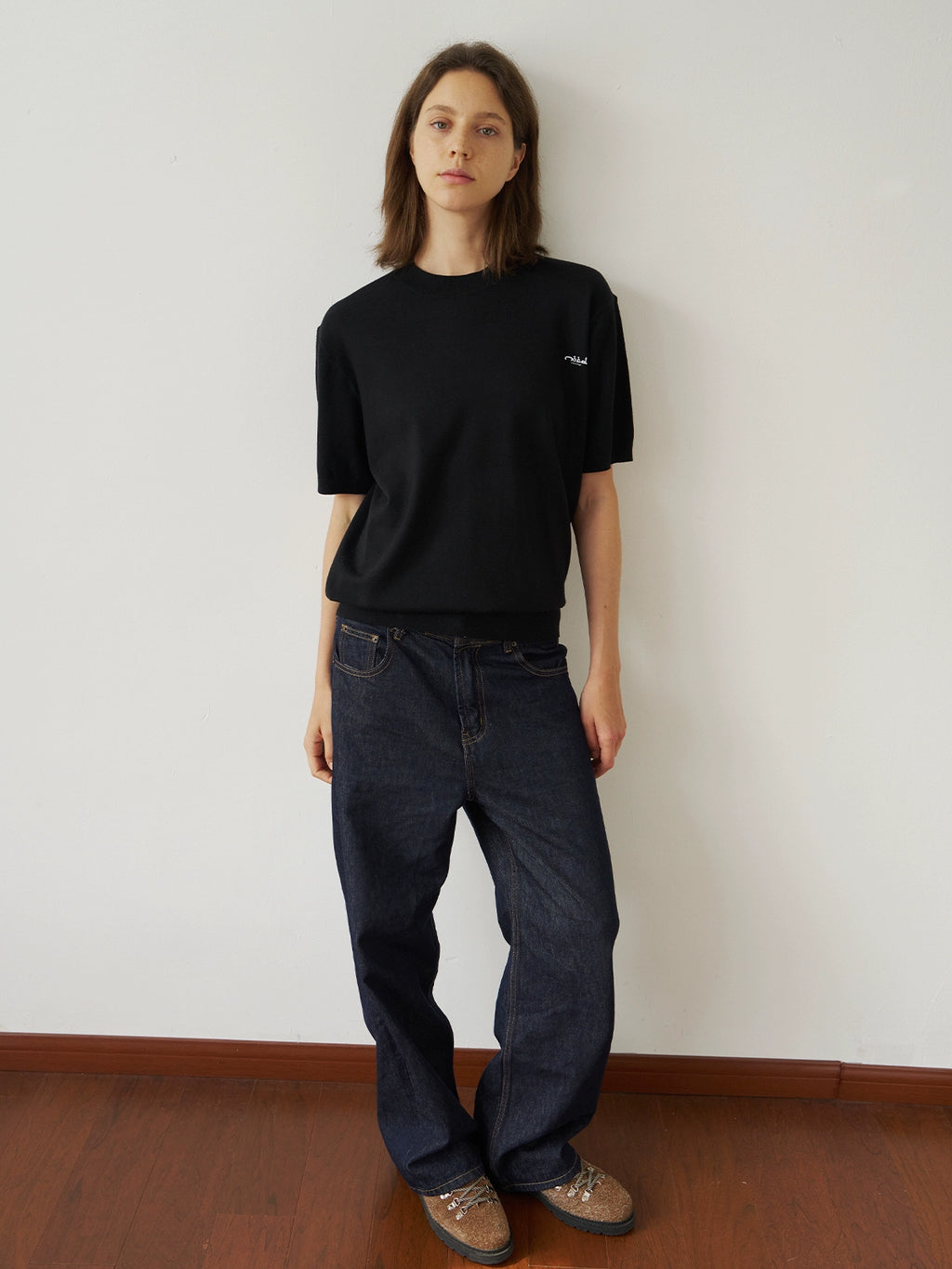 NOSD Casual Shoulder Knitting Tee