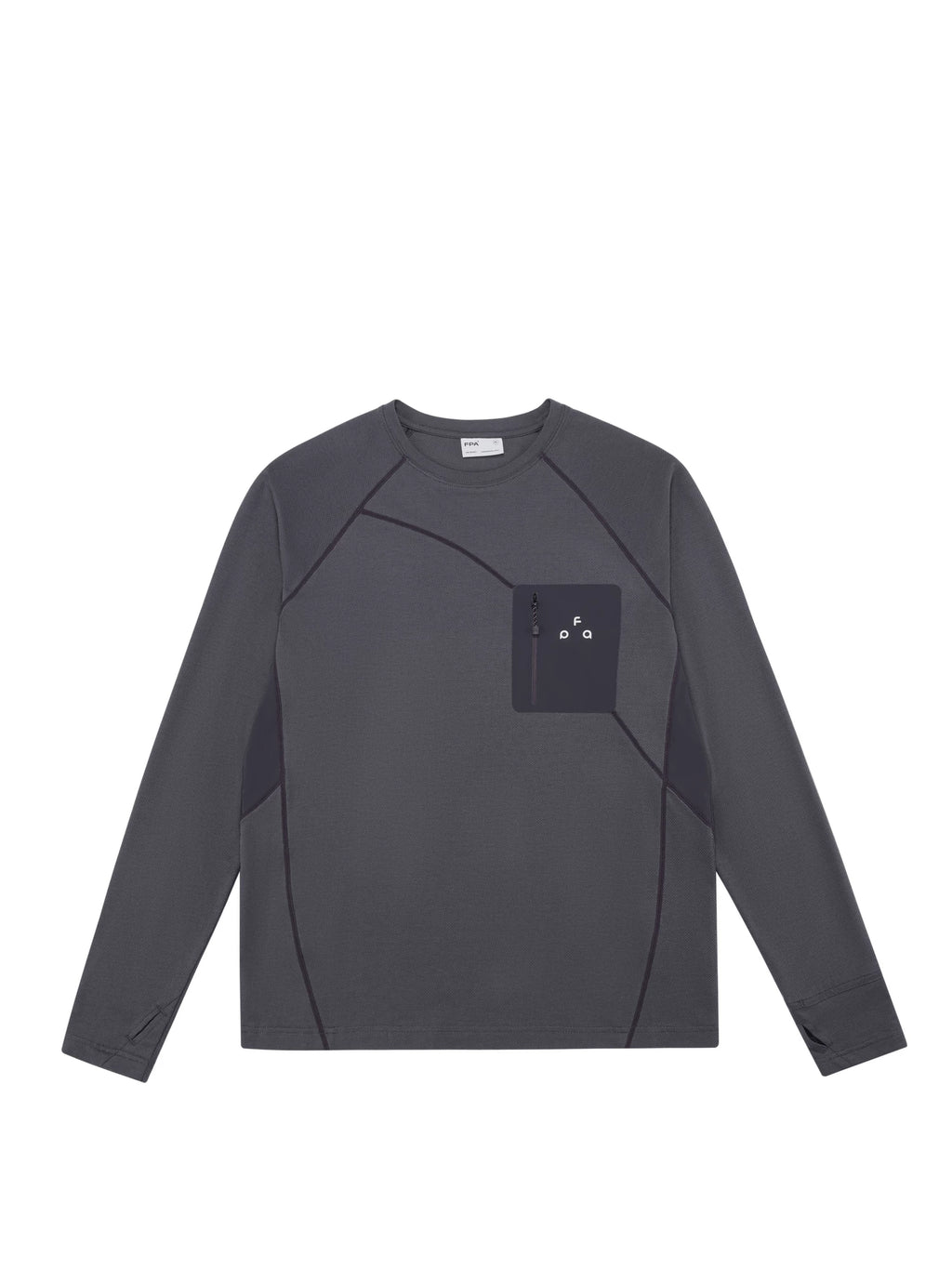 FPA Sports Crew Neck Casual Contrast Long Sleeves