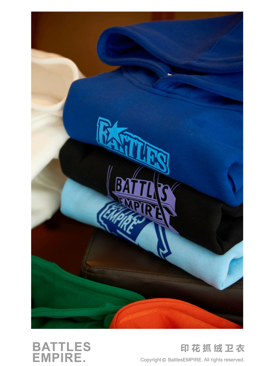 Battles Versatile Loose Fleece Hooded Sweater
