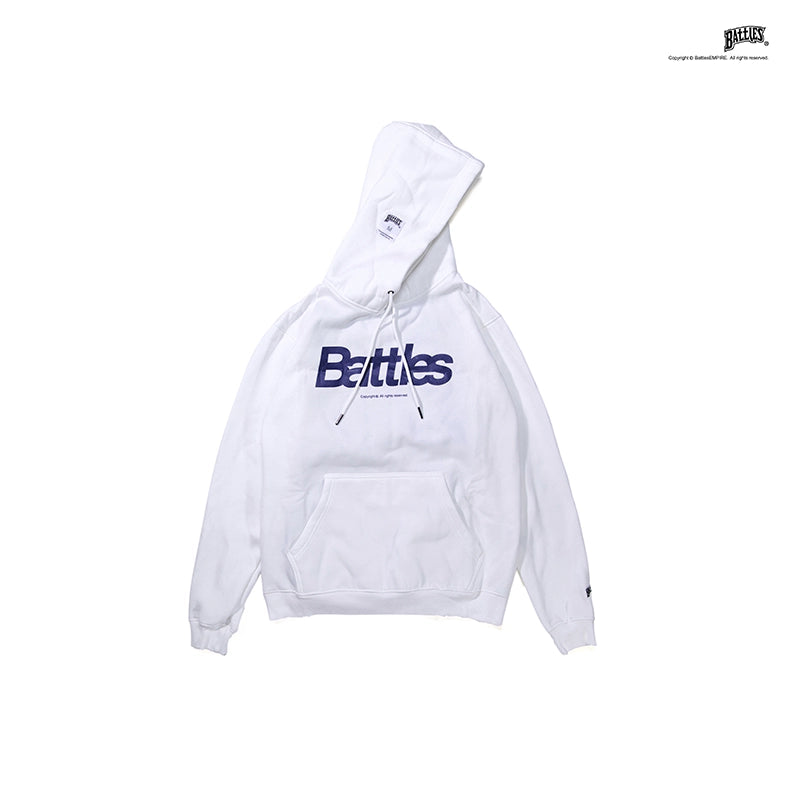 Battles Basic Logo Print Fleece Hoodie