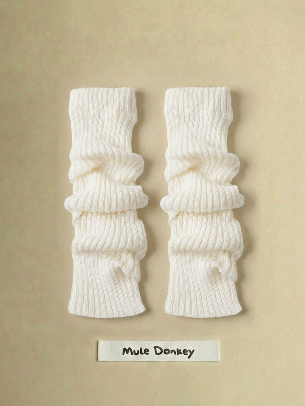 Mule Donkey Thickened Knitted JK Socks White Stacking Socks