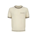 TERRAINCOGNITA Contrast Color Soft Waxy Casual Knitted Tee