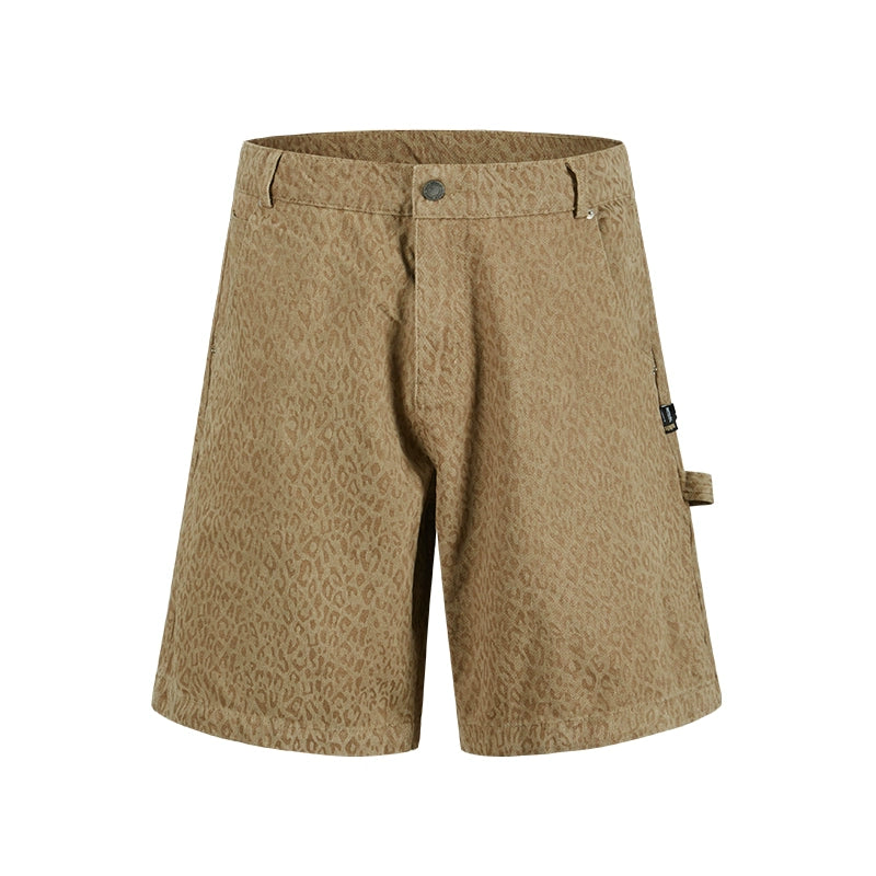 Remedy Loose Straight Leopard Tooling Shorts