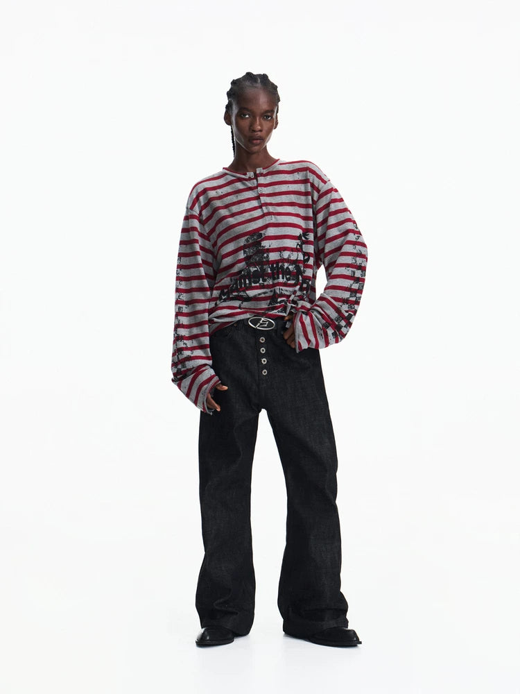 PEOPLESENSE Loose Straight Jeans