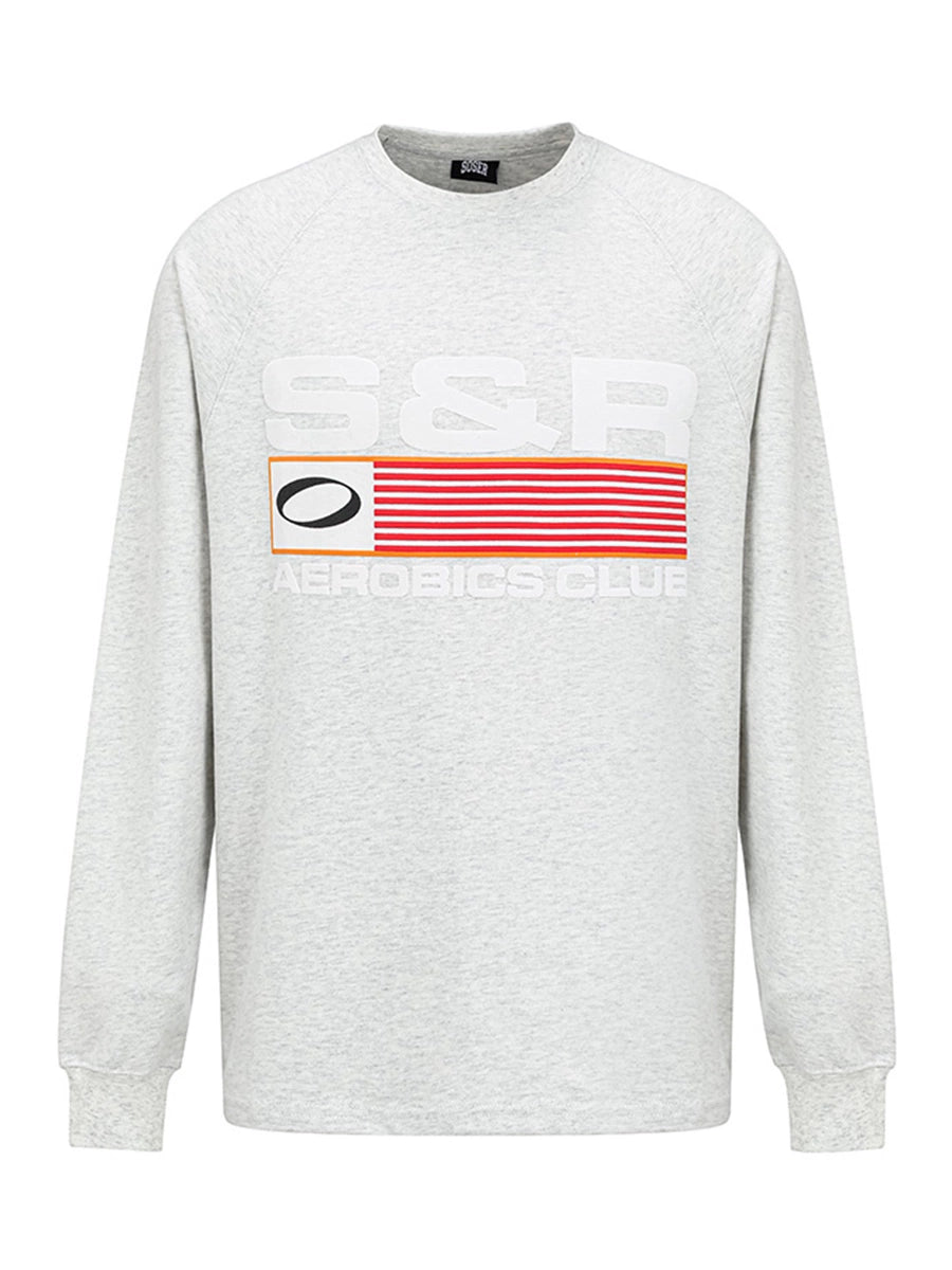 SOSER Shoulder Casual Crew Neck Long Sleeve