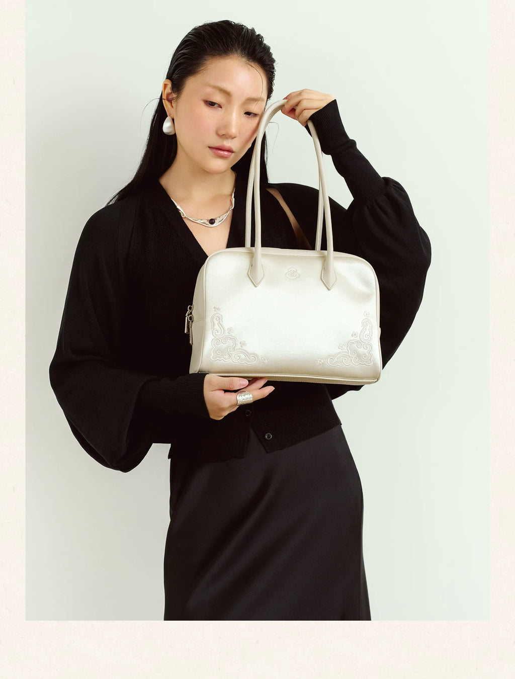 LOSEA Large Capacity First Layer Cowhide Armpit Bag