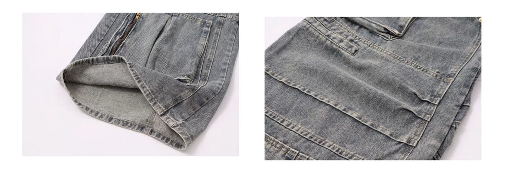 BLACKLISTS Deconstructed Multi-pocket Tooling Jeans