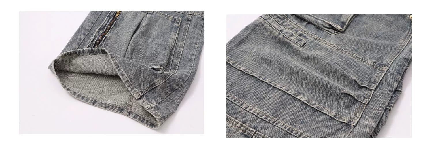BLACKLISTS Deconstructed Multi-pocket Tooling Jeans