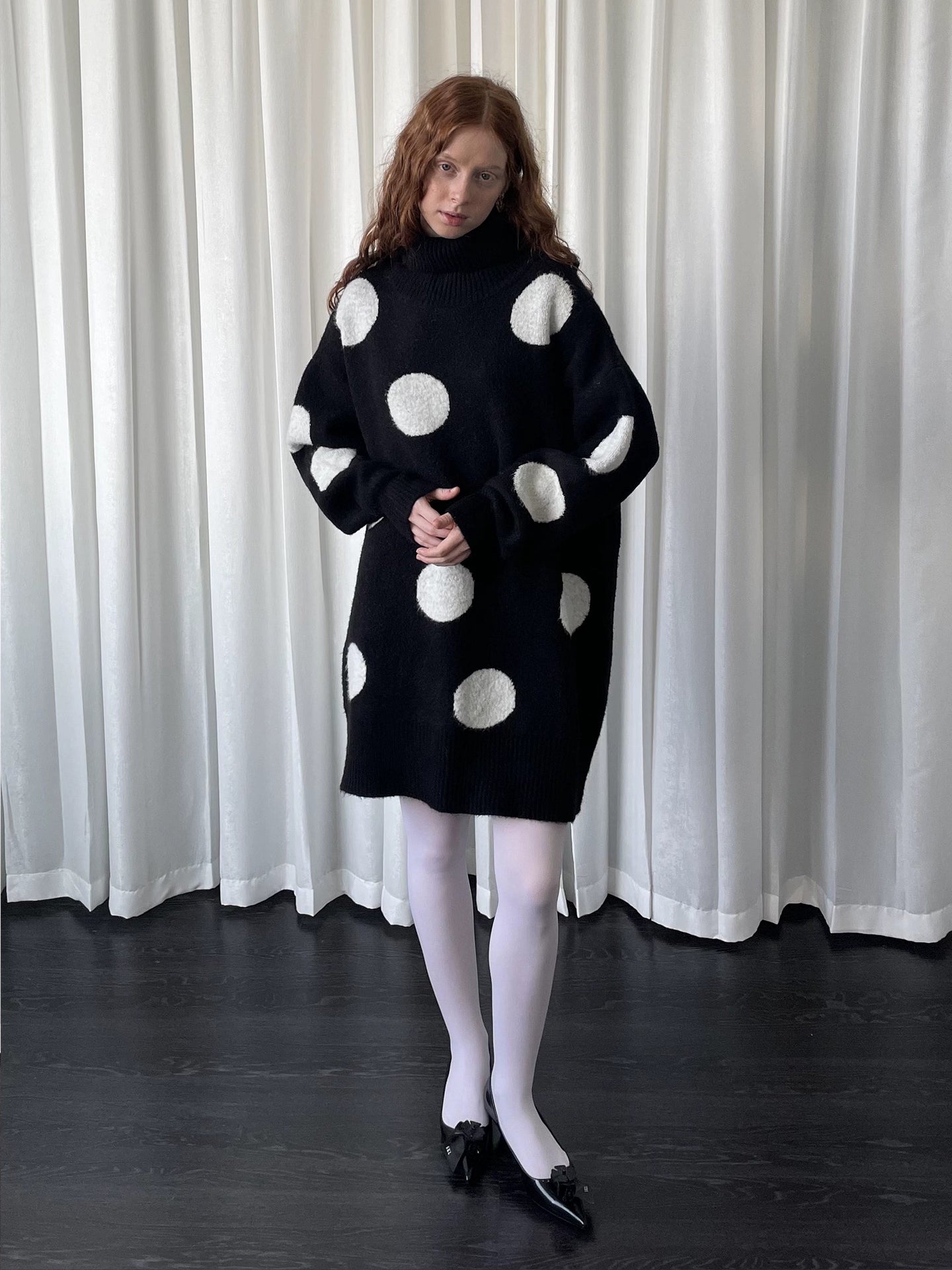 Loosesmell Polka Dot Long Sweater