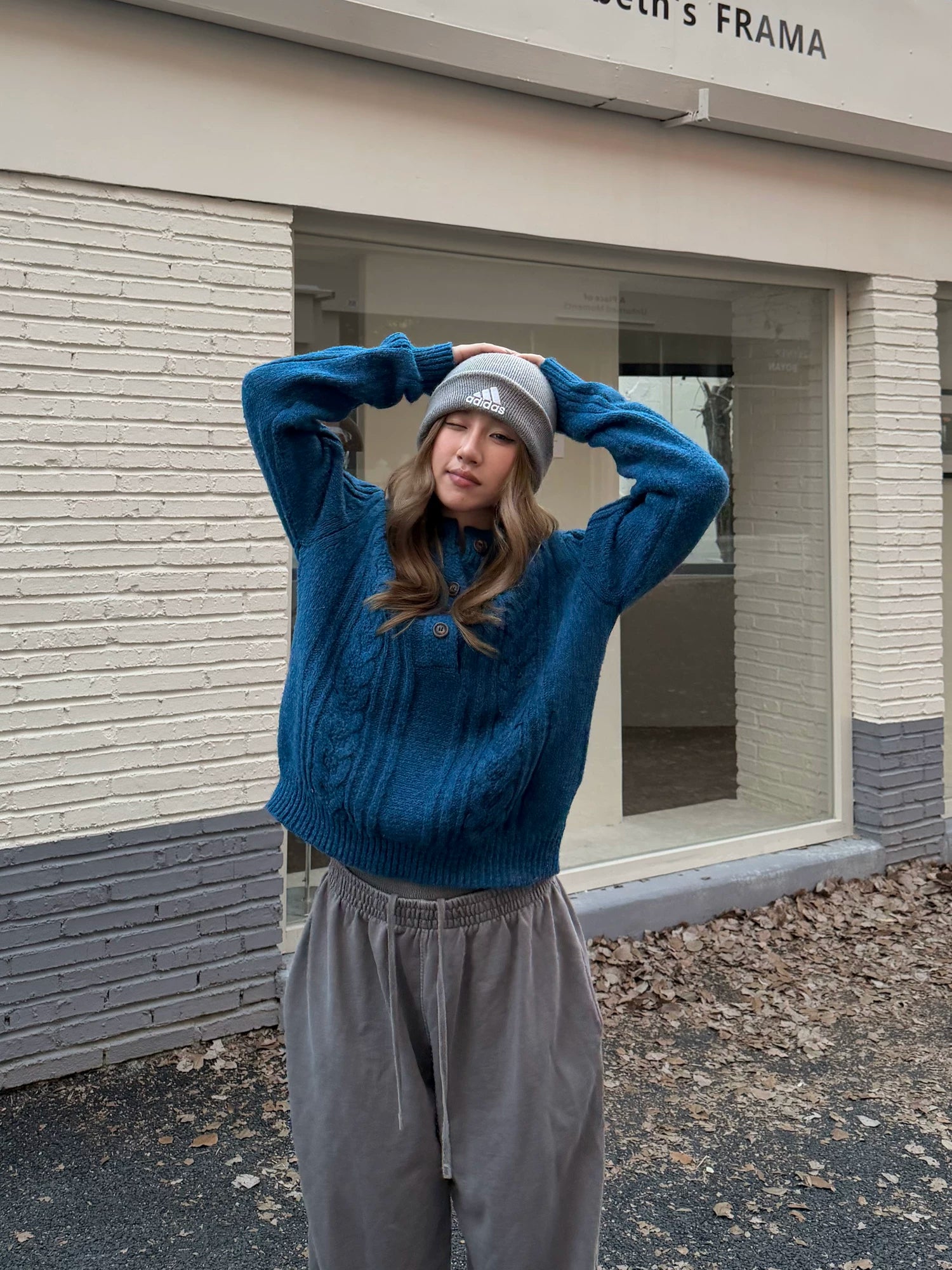 CCYE Twist Henry Collar Lazy Sweater