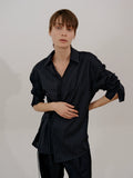 COLN Lazy Strappy Striped Shirt