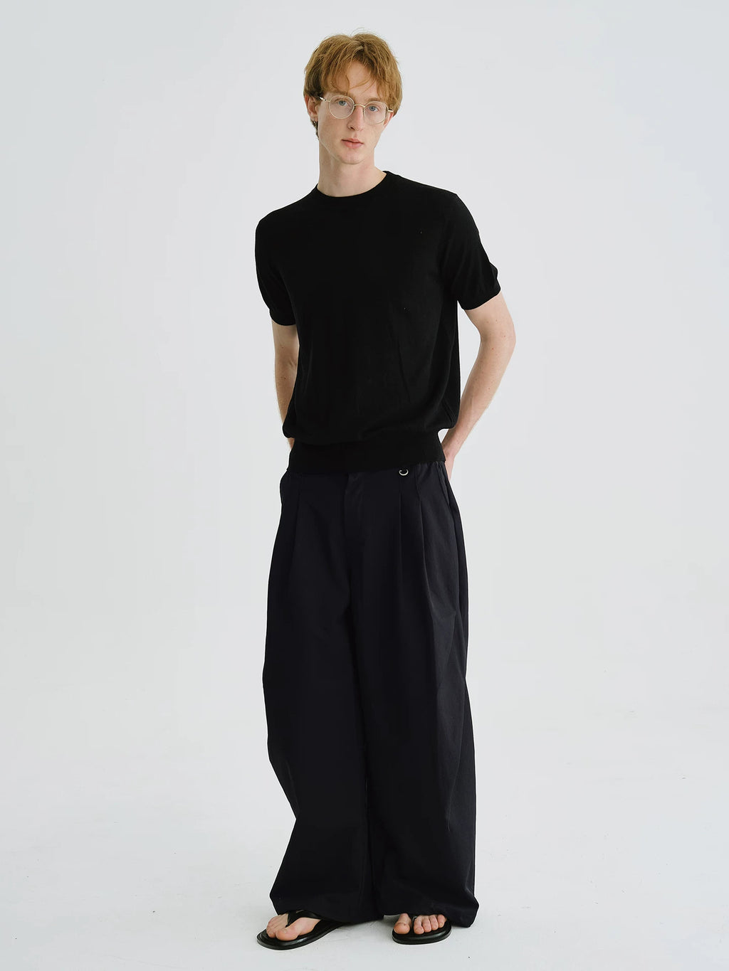 LIVINGTOWN Japanese Simple Casual Knitted Tee