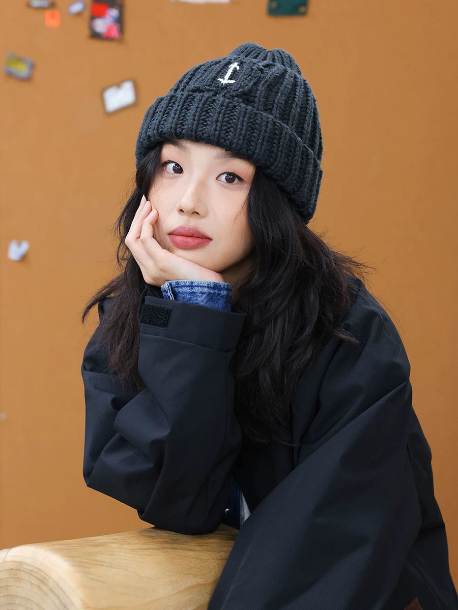 THE HOBOO Japanese Knitted Anchor Wool Cap