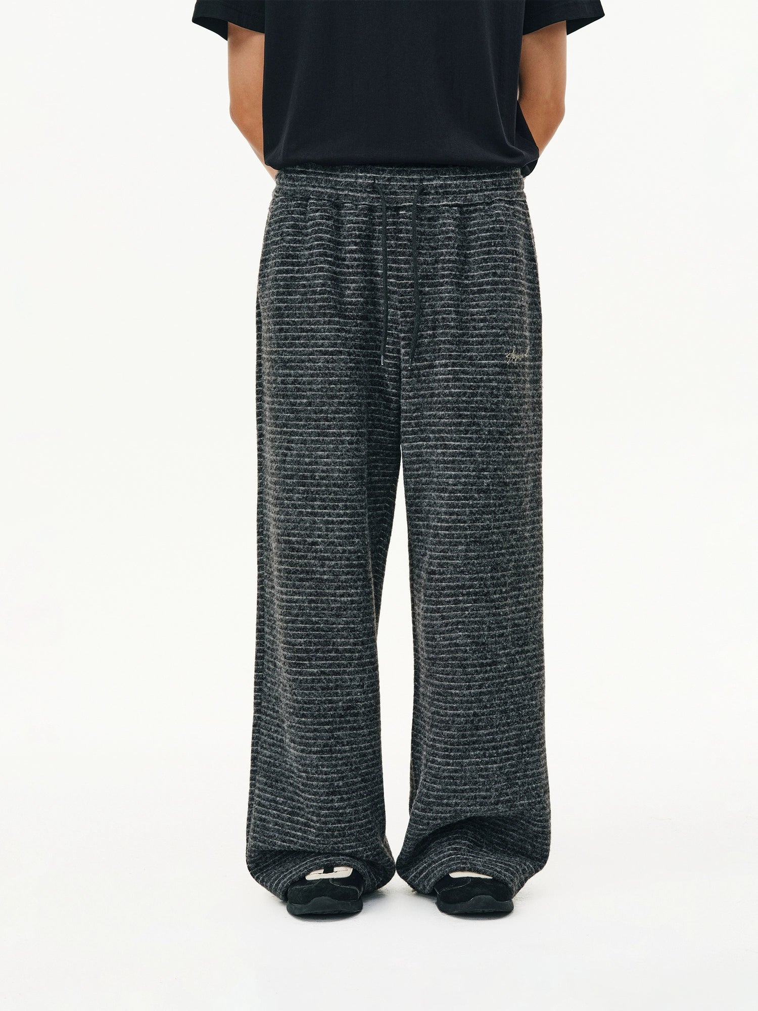 ATRY Striped Lazy Versatile Loose Straight Sweatpants