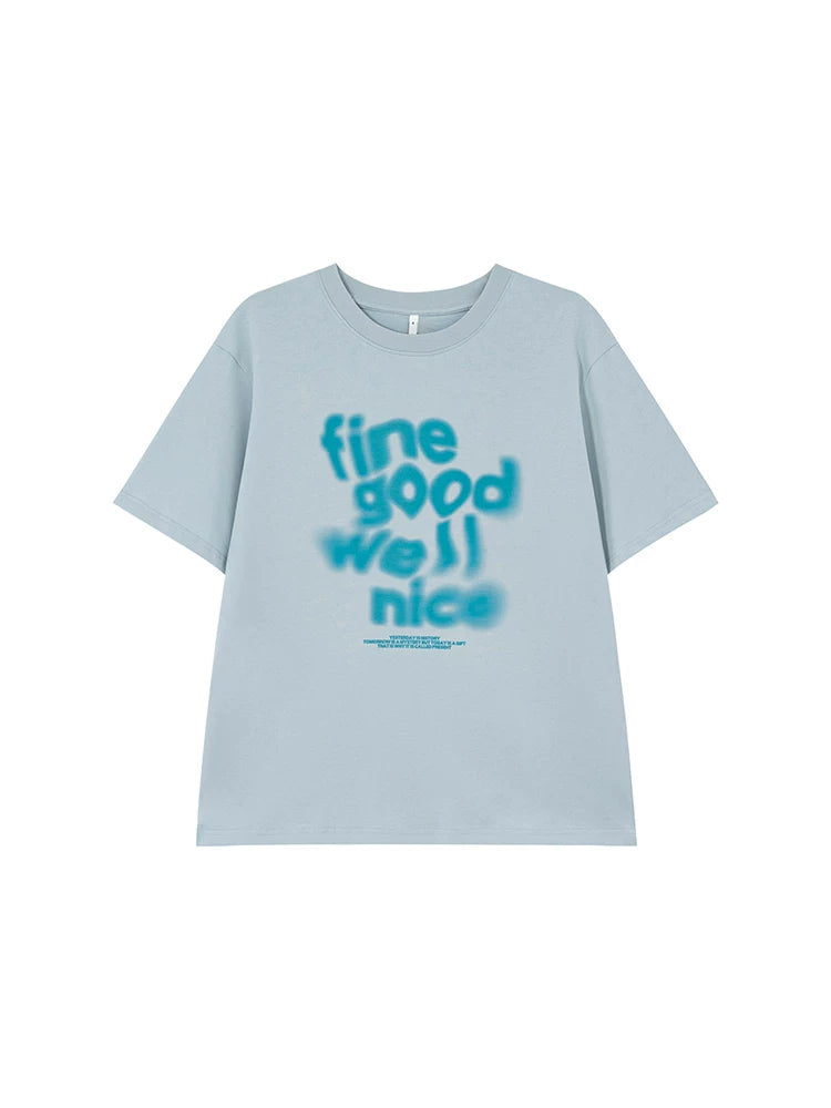KANO Casual Letter Print Loose Tee