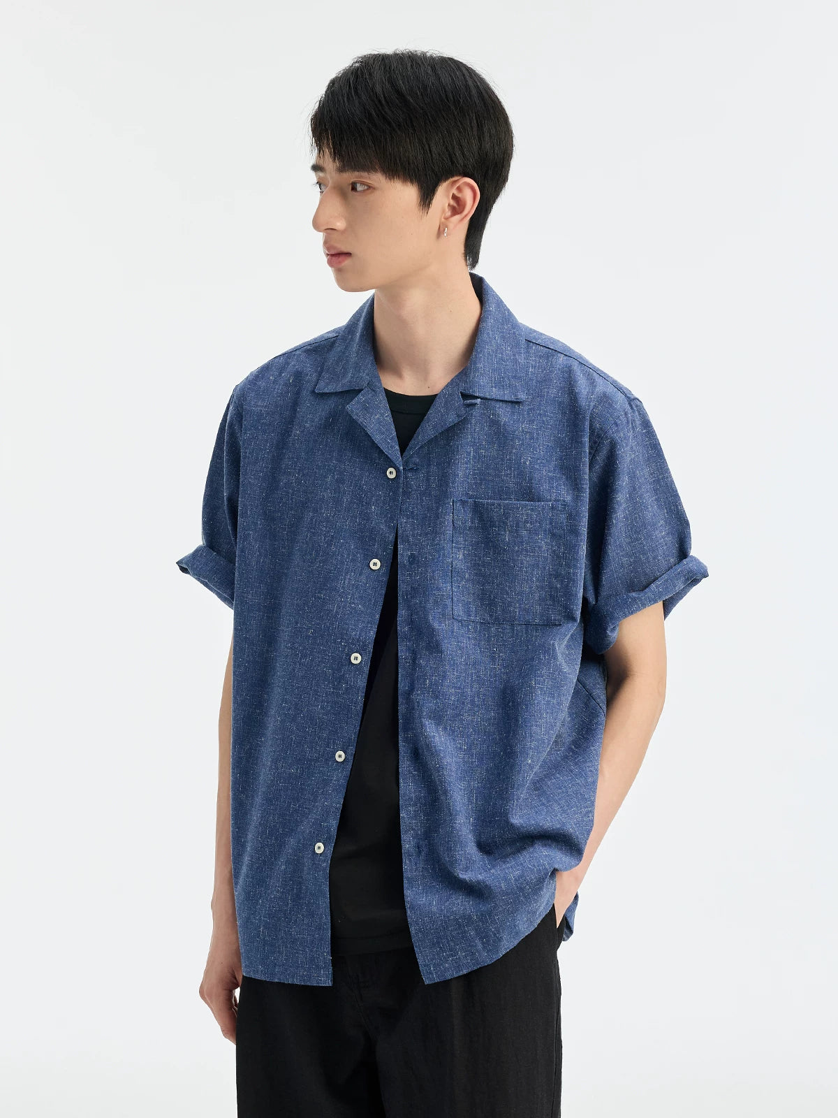 BUTTBILL Vintage Simple Short Sleeve Shirt