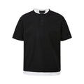 MADEEXTREME Henry collar fake two short-sleeved tee