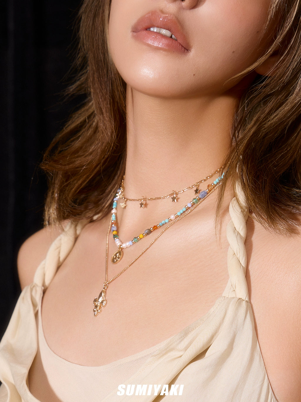 SUMIYAKI Beaded Color Necklace