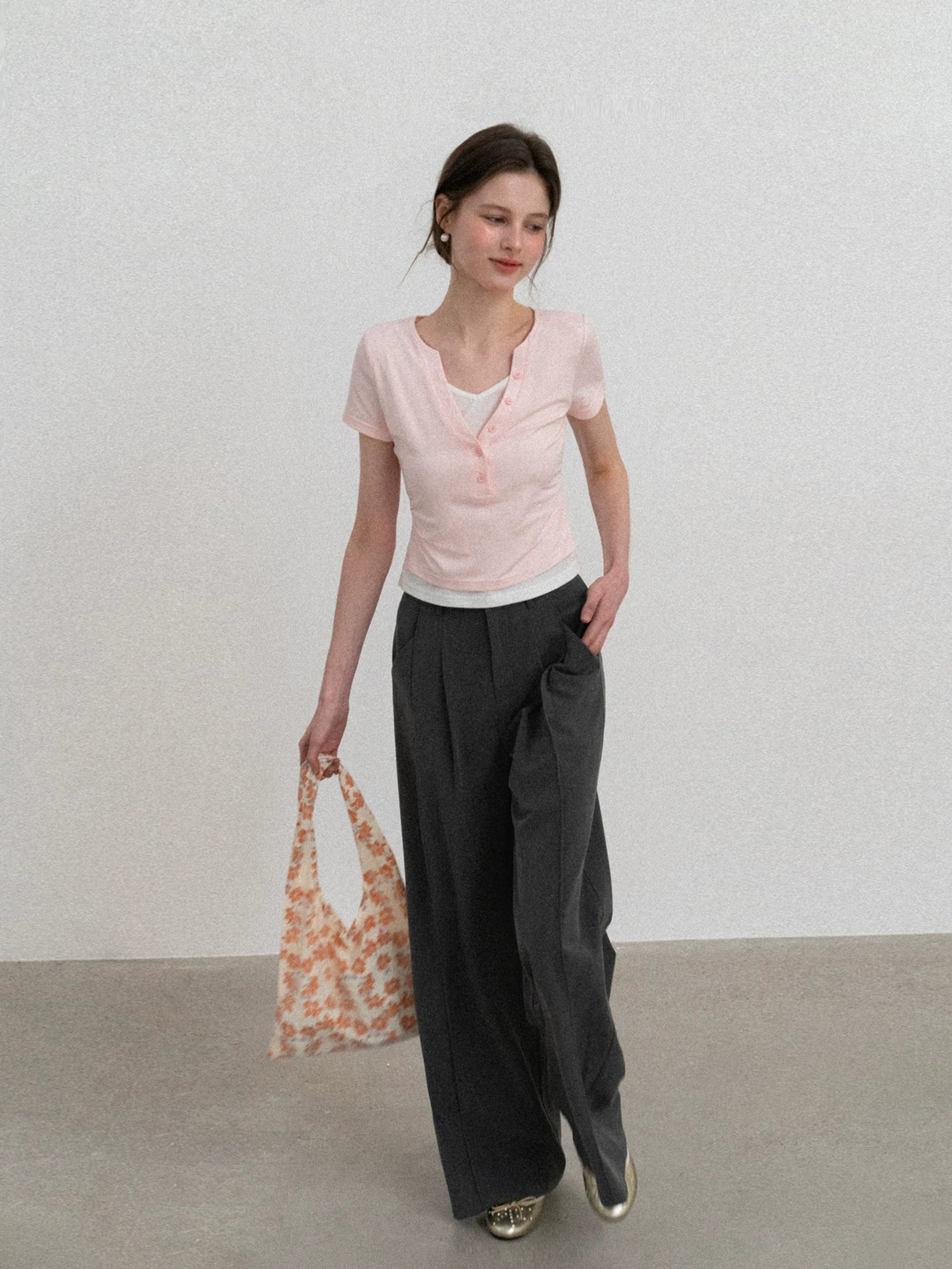 EGGKA Temperament Is High-quality Casual Wide-leg Pants