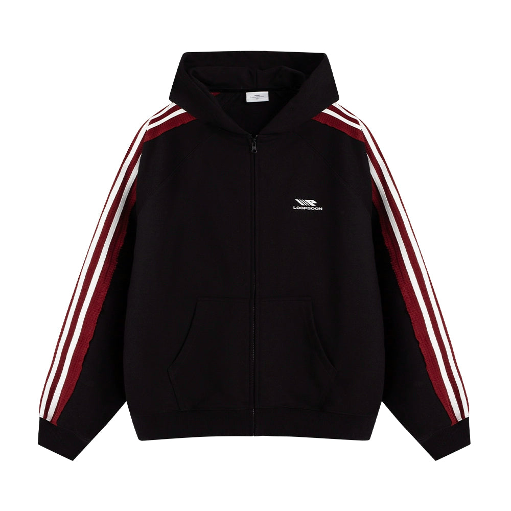 Loopsoon Fashion Splicing Loose Set