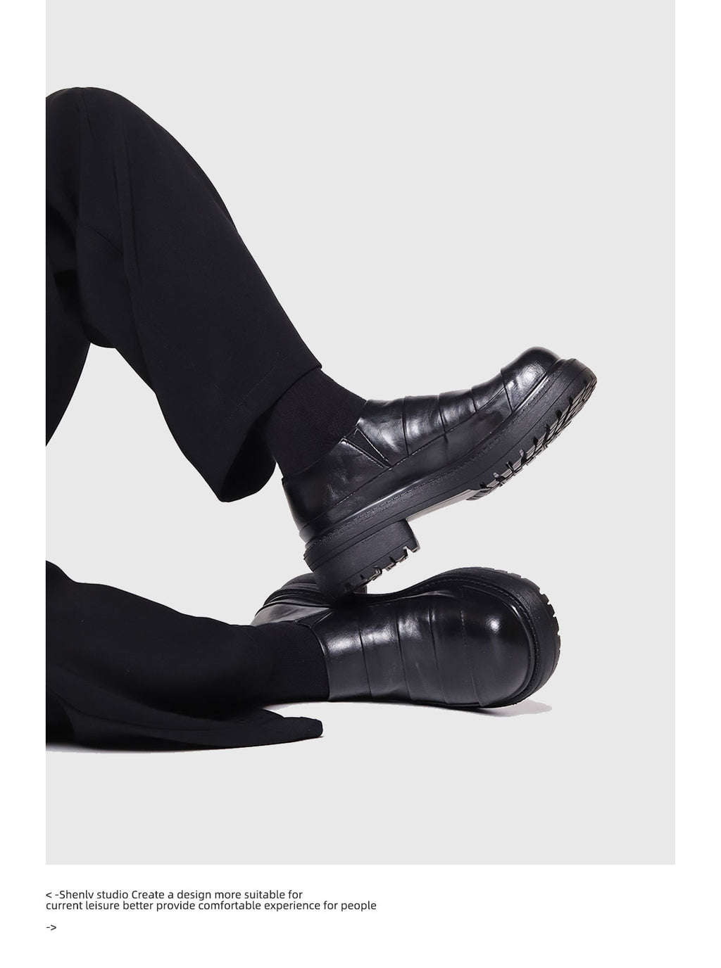 SHENLV STUDIO head-up splicing ARMOR derby shoes